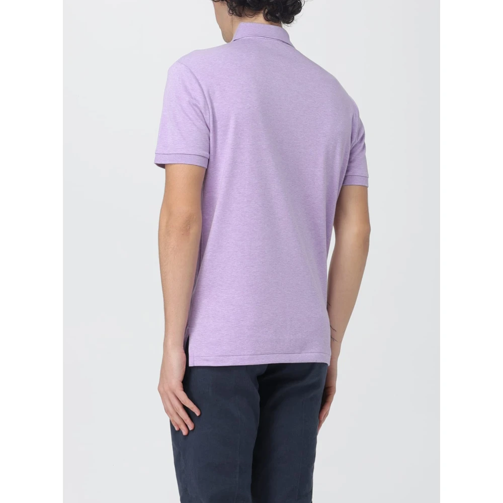 Polo Ralph Lauren Korte Mouw Interlock Polo Shirt Purple Heren