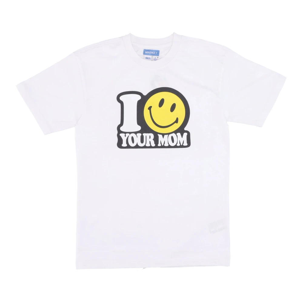 Market Smiley T-shirt voor casual stijl White Heren