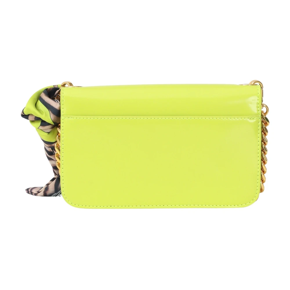 Just Cavalli Limoengroene Clutch met Dierenprint Sjaal Green Dames