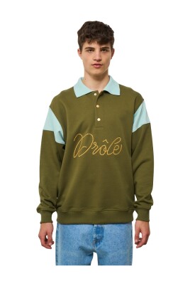 polo-vert-a-manches-longues-brode
