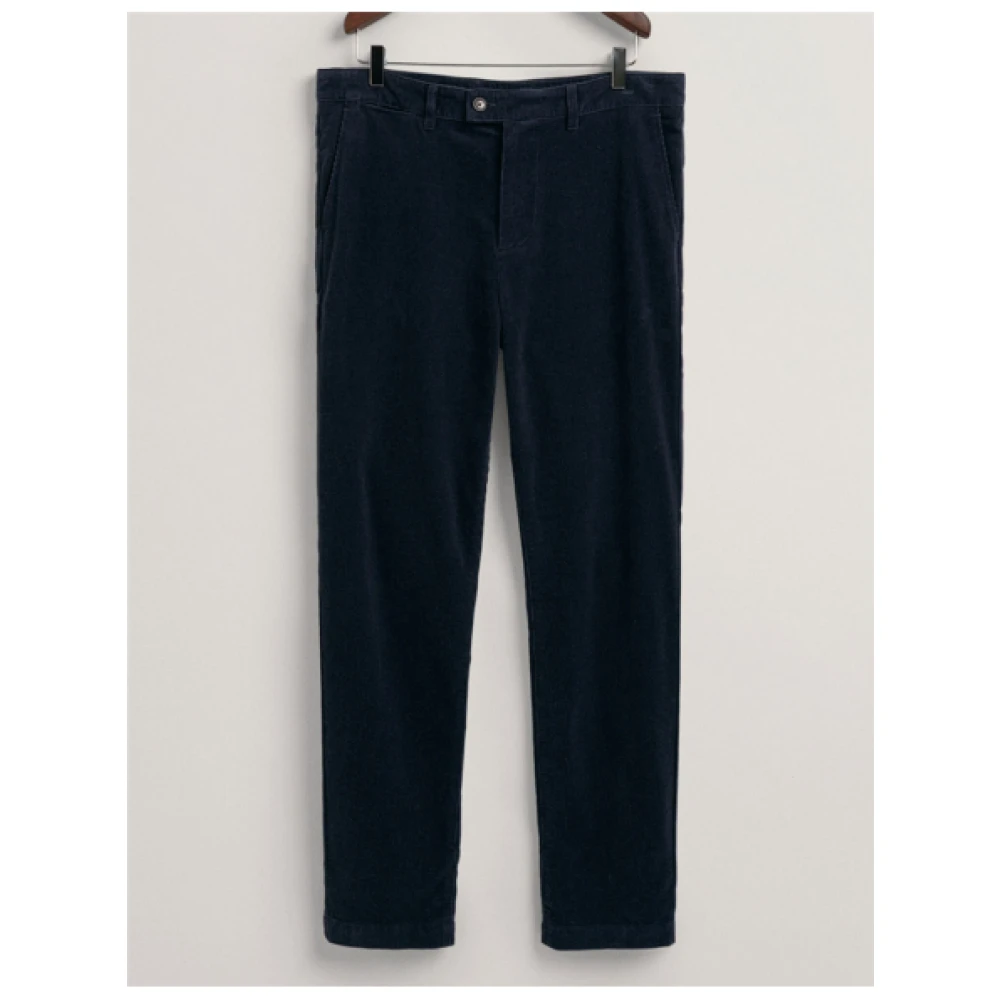 Gant Corduroy Chino Broek Blue Heren