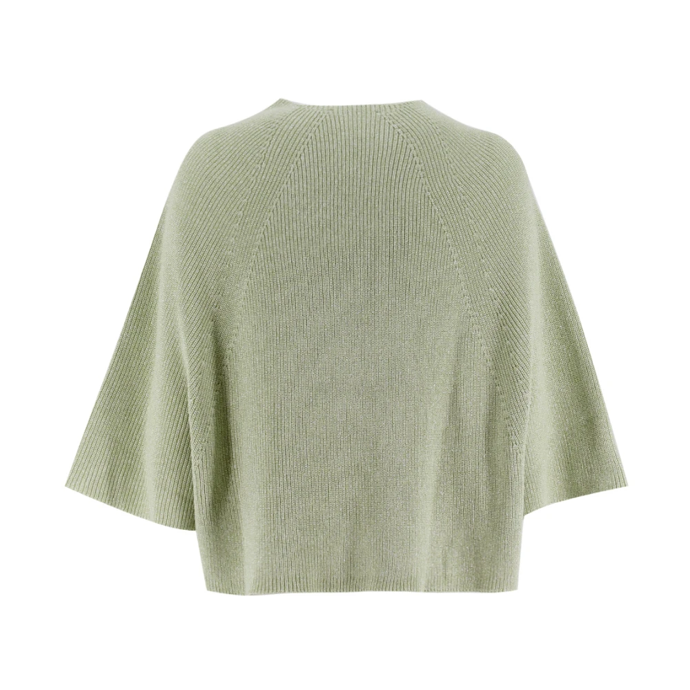 Fabiana Filippi Verfijnde katoenen crewneck sweater Green Dames