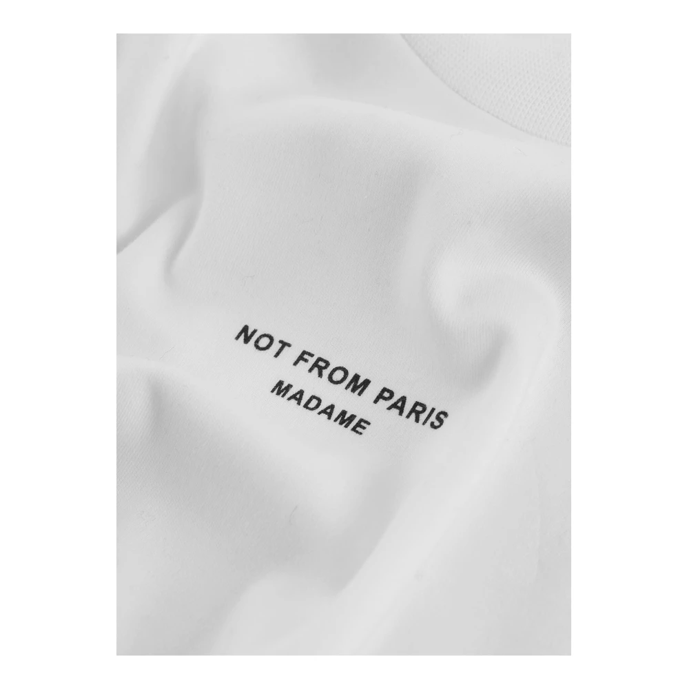 Drole de Monsieur Klassiek Slogan T-Shirt White Heren