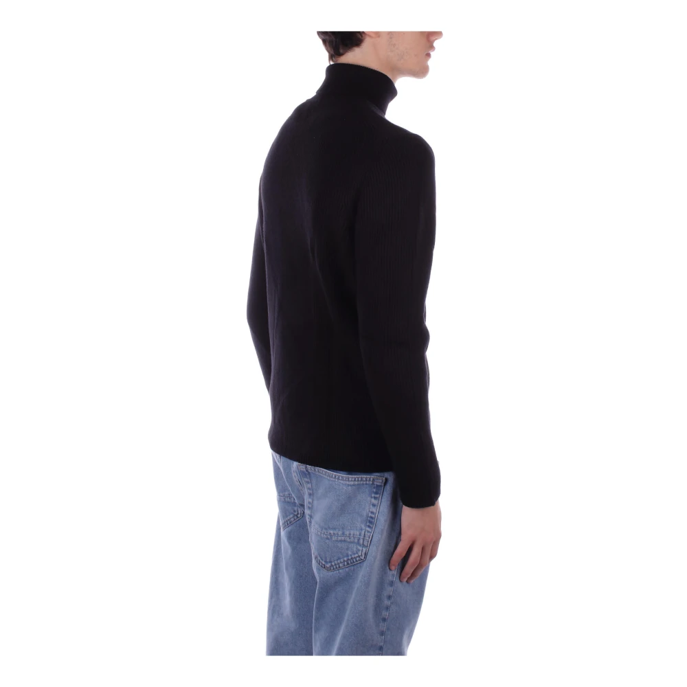 C.P. Company Hoge Hals Logo Trui Zwart Black Heren
