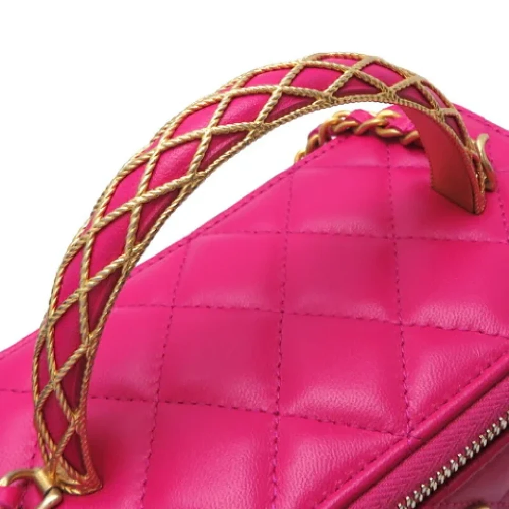 Chanel Vintage Pre-owned Leather handbags Pink Dames
