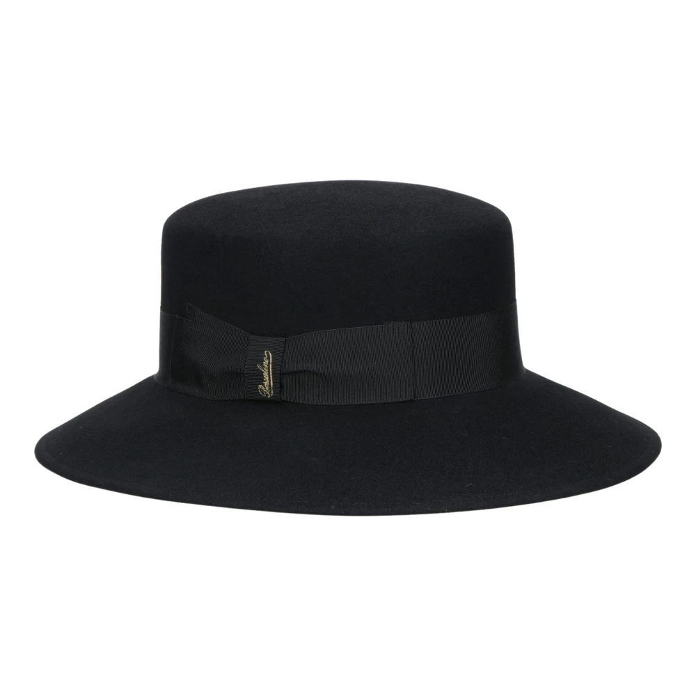 Borsalino Wol Vilten Kris Hoed Black Dames