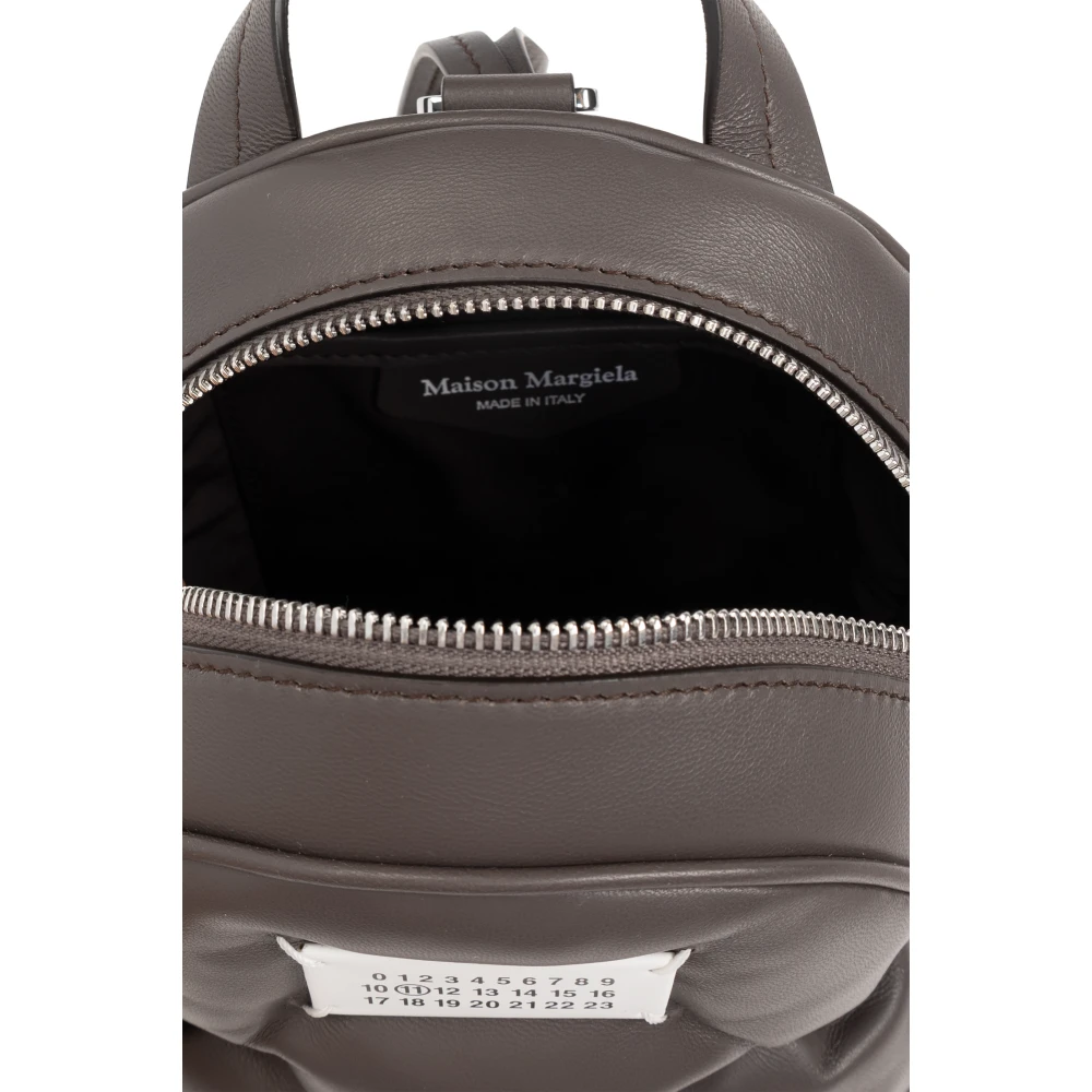 Maison Margiela Leren rugzak met de optie om als tas te worden gedragen Brown Unisex