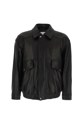 Oversized Vintage Läderblus