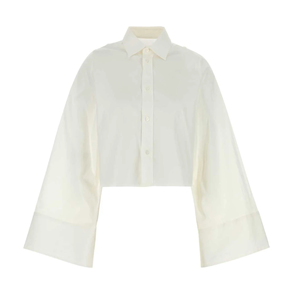 Mm6 Maison Margiela Women's White Poplin Shirt Classic Style - Shirts - 2XS - Blouses & Shirts