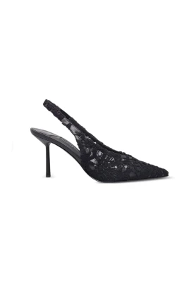 Floral Lace Slingback Pump
