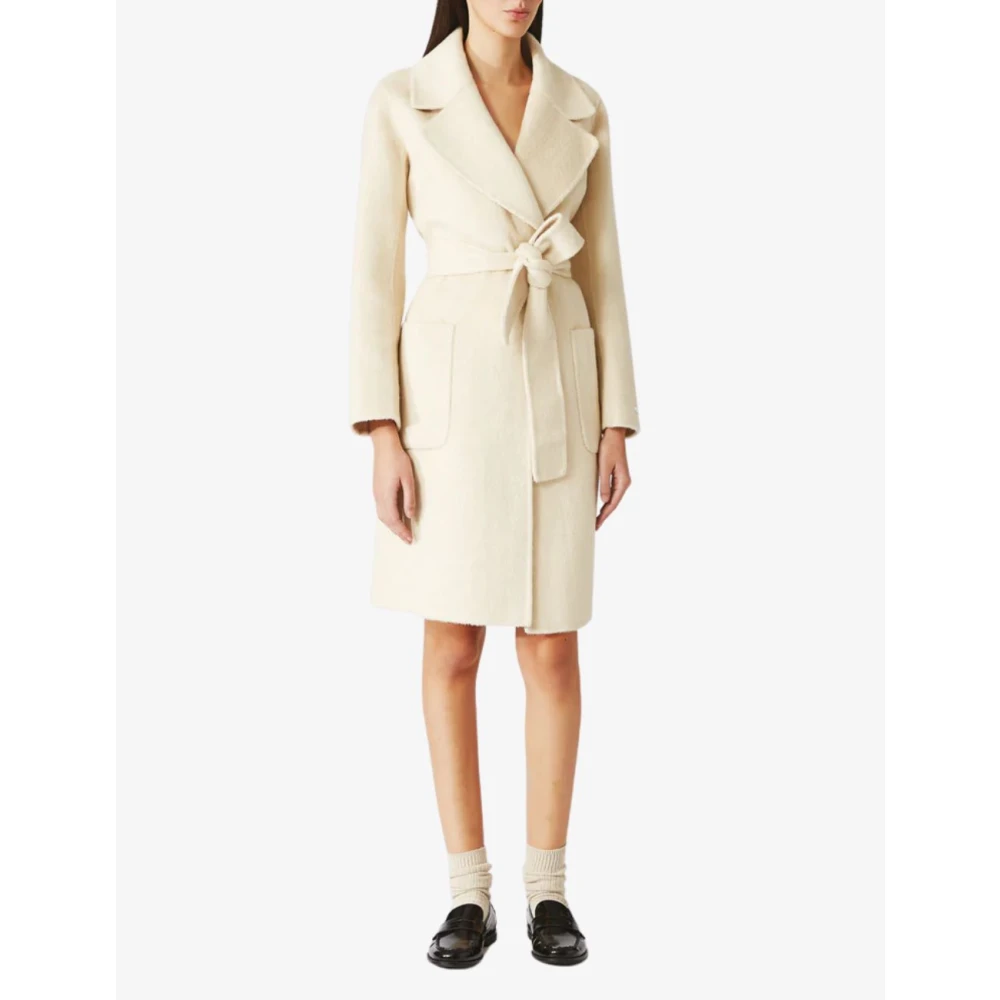 Nenette Korte Mantel Dubbele Stof Beige Dames