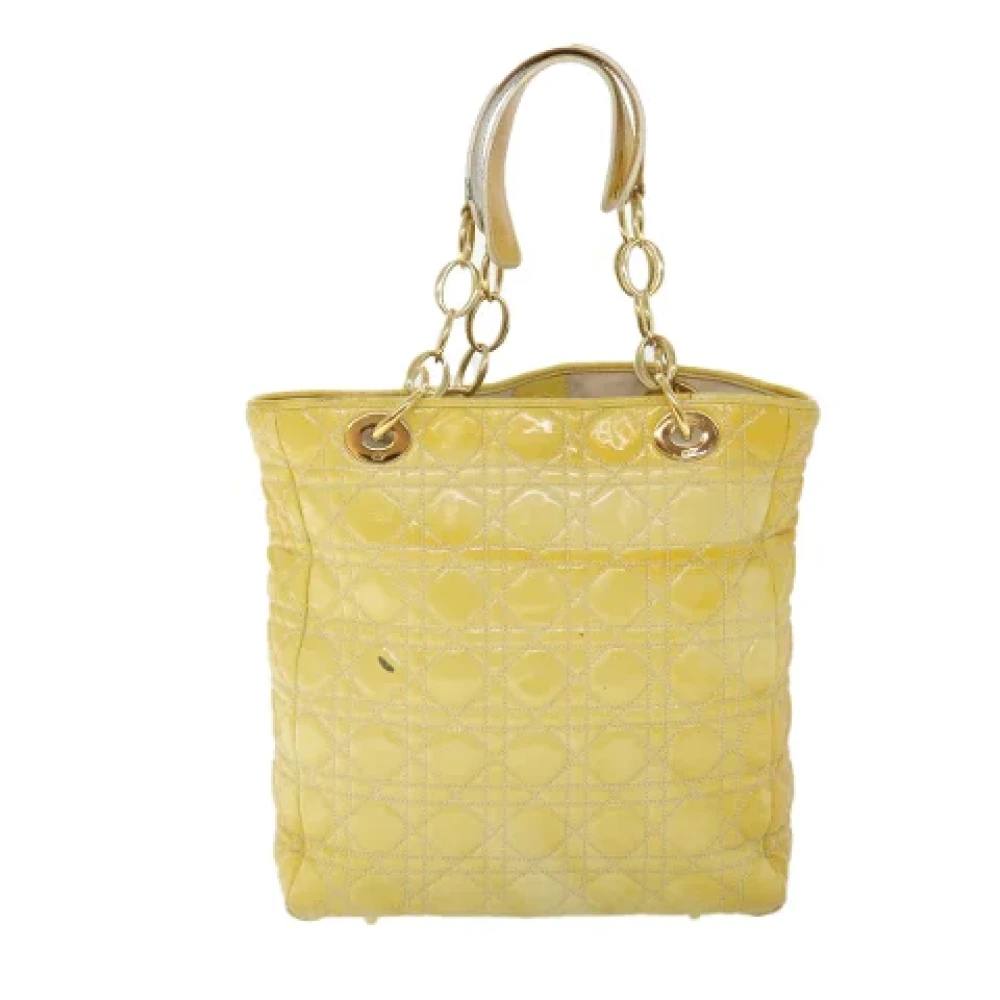 Dior Vintage Pre-owned Leather totes Yellow Dames