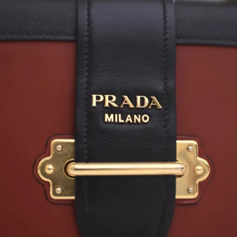 Prada Vintage Pre-owned Leather prada-bags Brown Dames