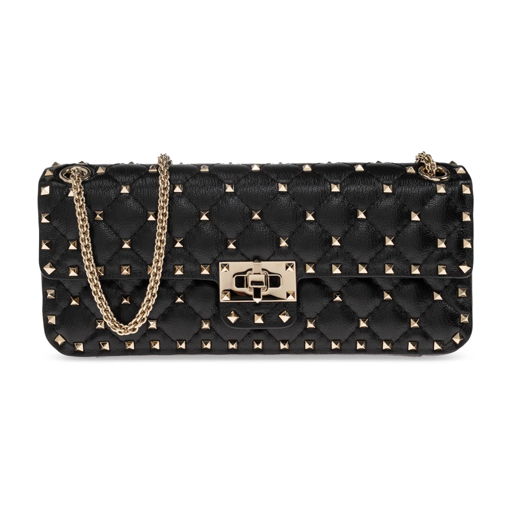 Valentino Garavani Donna Nero - Borsa Rockstud Spike In Pelle - Bags - One Size