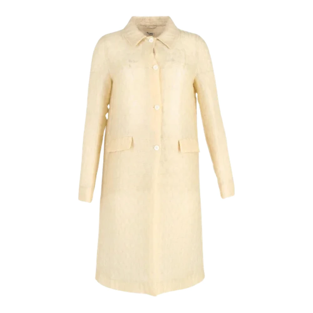 Miu Pre-owned Polyester outerwear Yellow Dames