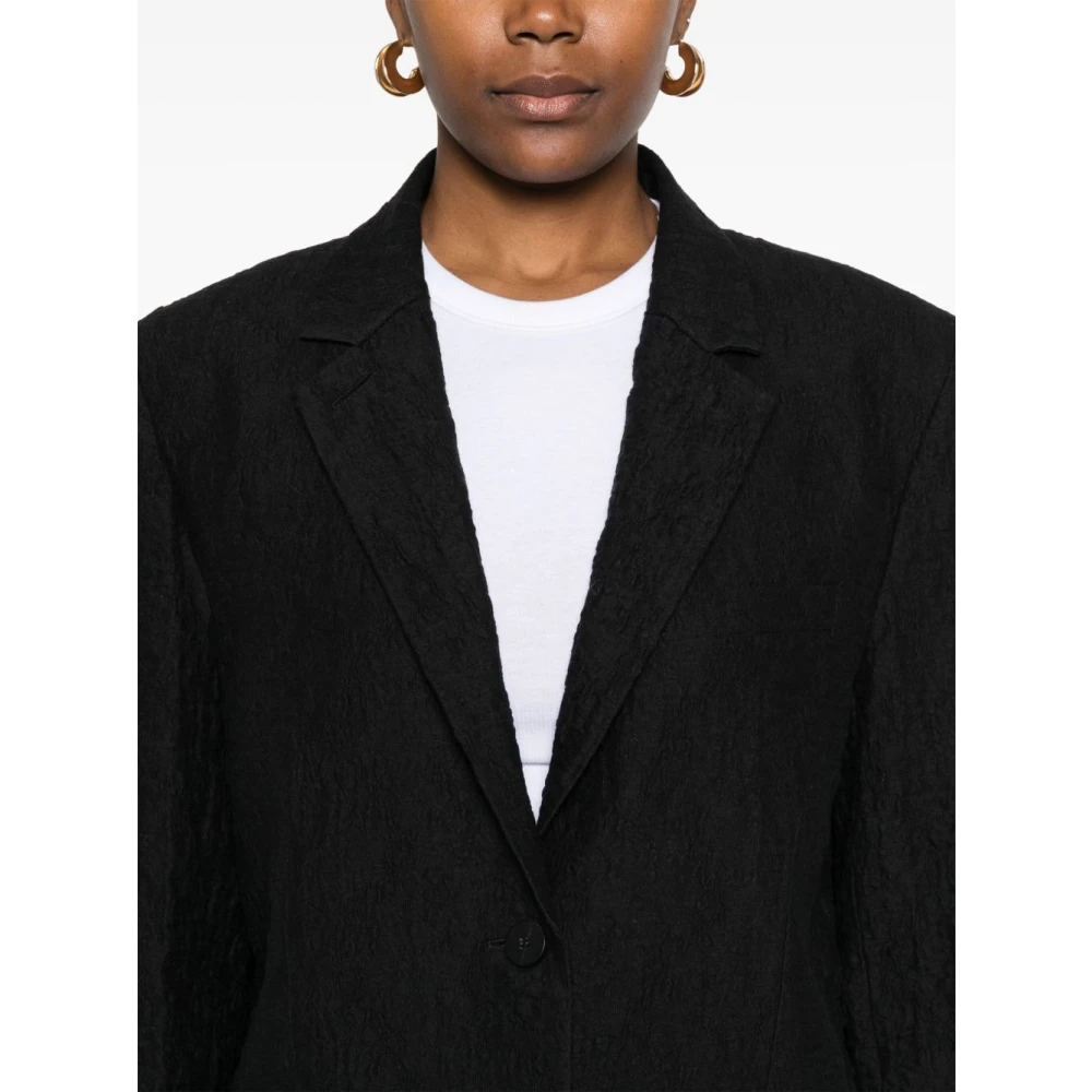 Harris Wharf London Zwarte knoopjas met zakken Black Dames