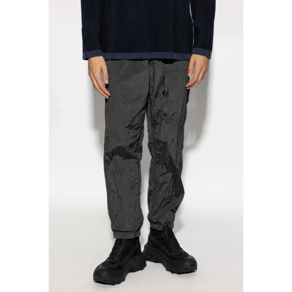 Stone Island Broek met logo Gray Heren