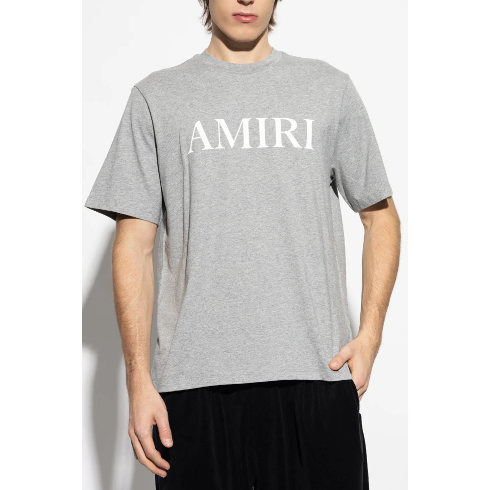 Amiri T-shirt met logo Gray Heren