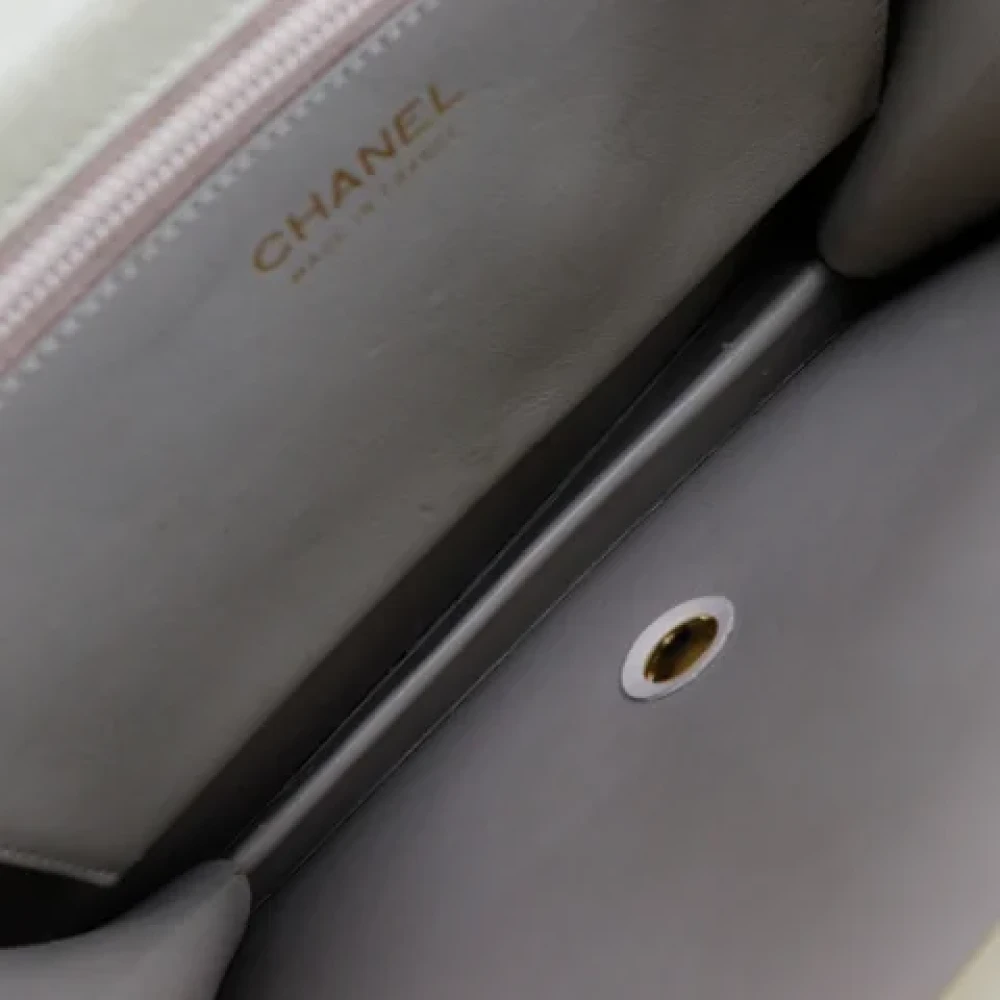 Chanel Vintage Pre-owned Leather chanel-bags Beige Dames