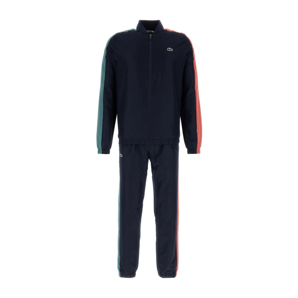 Lacoste Navy Blue Polyester Trainingspak Blue Heren