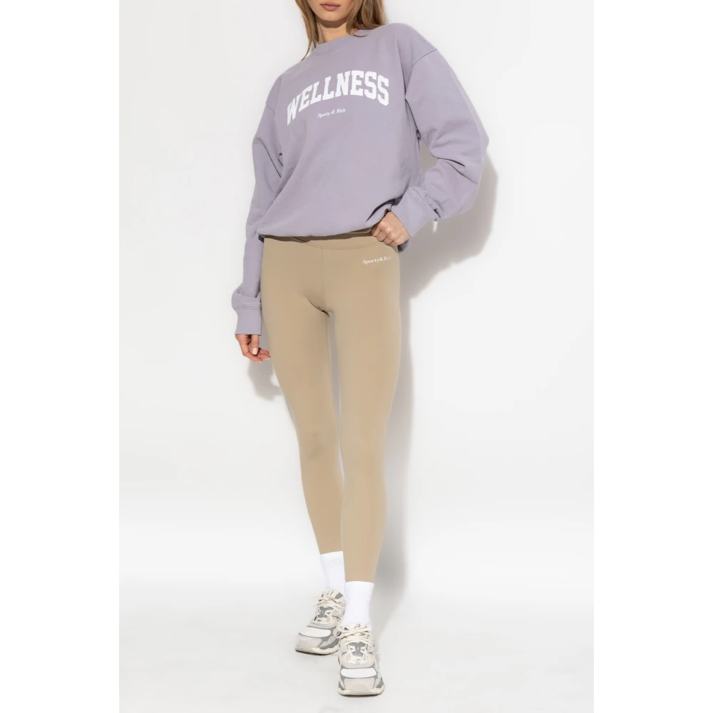 Sporty & Rich Sweatshirt met logo Purple Dames