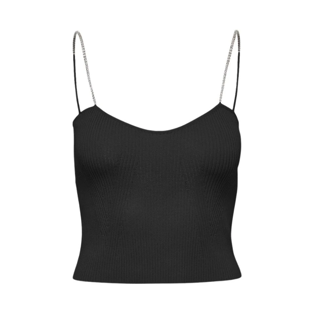 Only Women's Black Sleeveless V-Neck Top - Sleeveless Tops - S - Tops