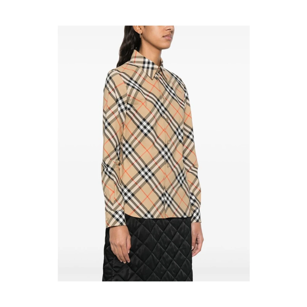Burberry Beige Archief Knoopshirt Beige Dames