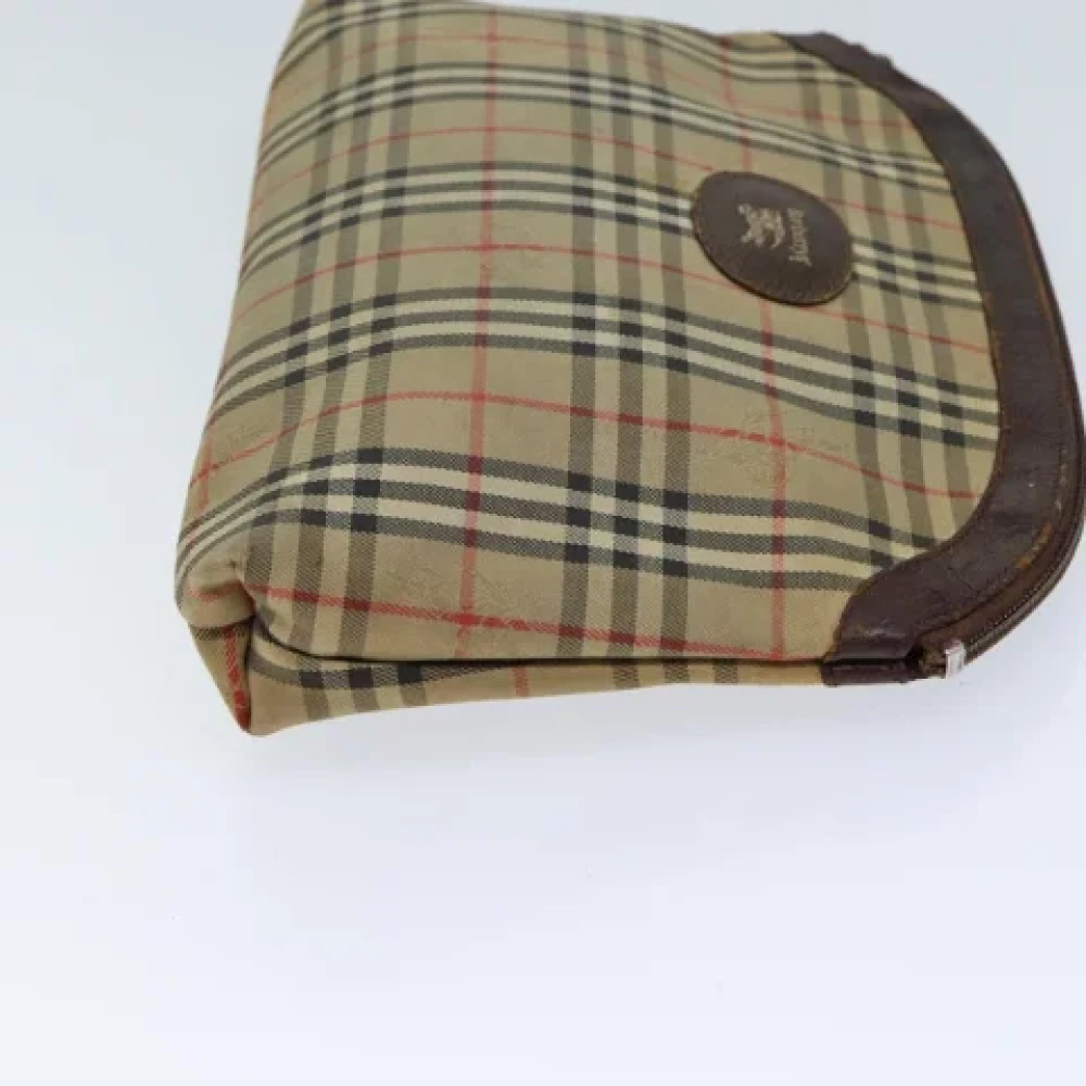 Burberry Vintage Pre-owned Canvas pouches Beige Dames