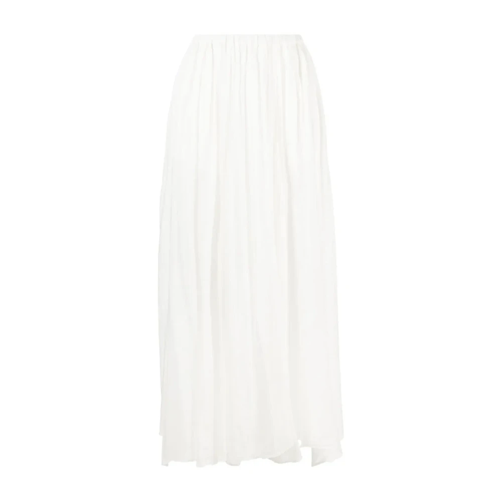 Forte Beige Katoen Zijde Voile Casual Rok Beige Dames