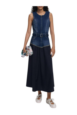 robe-bleue-sans-manches-style-automne-hiver
