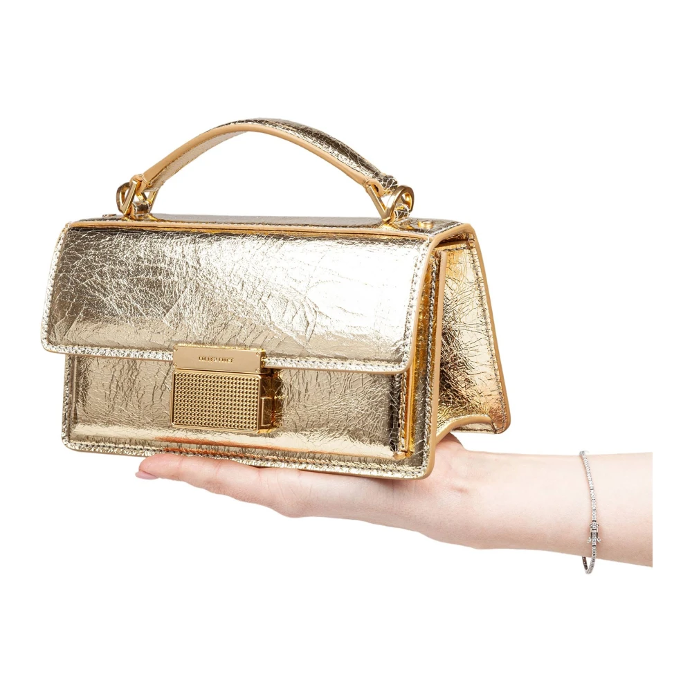 Golden Goose Venetië Kleine Gouden Leren Handtas Yellow Dames