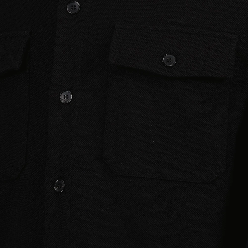 Saint Laurent Cotton Oversized Shirt Black Heren
