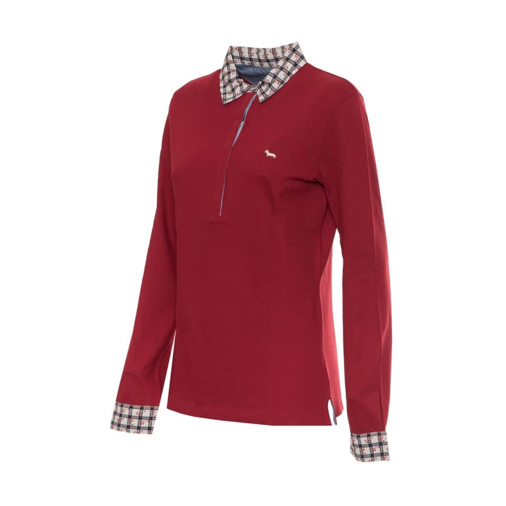 Harmont & Blaine Lange mouw polo shirt rood Red Dames