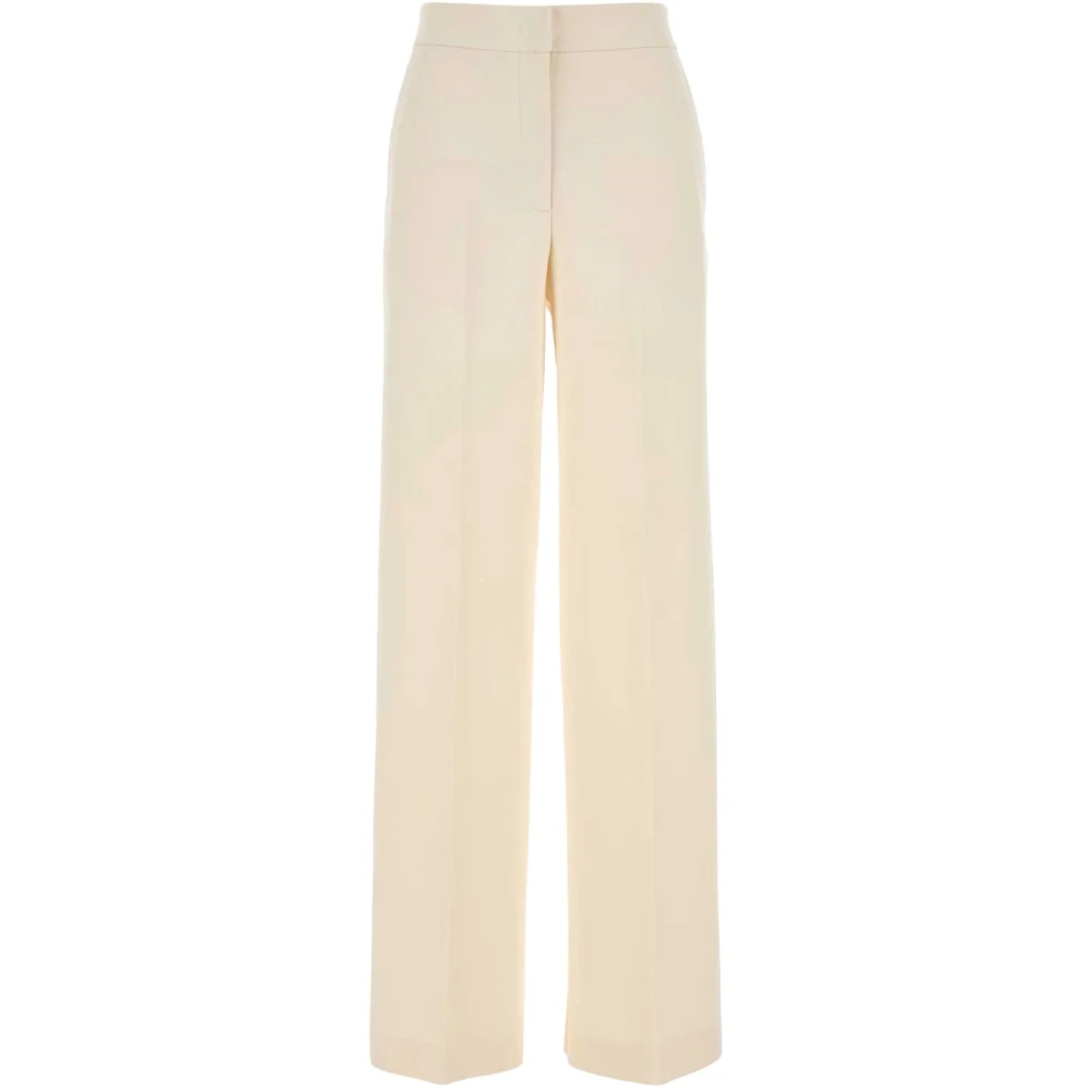 Max Mara Femme Blanc Pantalons, Taille: 38 Fr Pantaloni Weekend