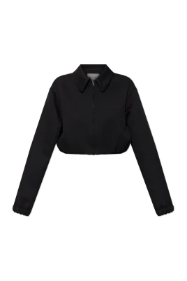 Wool Jacket With Embroidered Logo