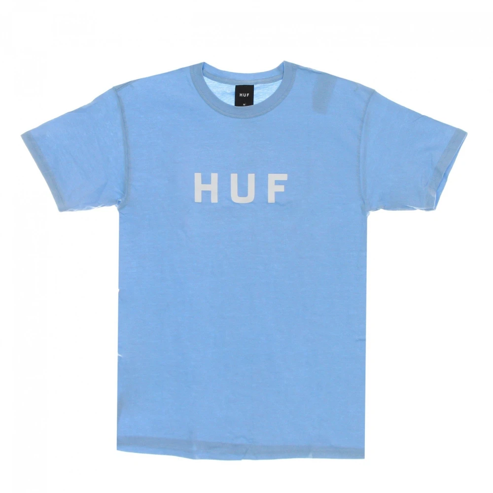 HUF Essentials Logo Tee Lichtblauw Blue Heren