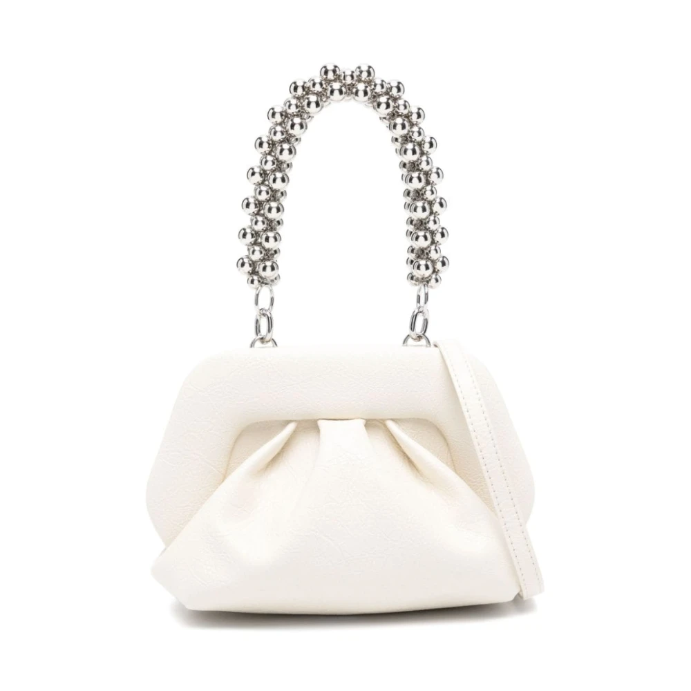 THEMOIRè Afneembare Band Clutch Tas Magneetsluiting White Dames