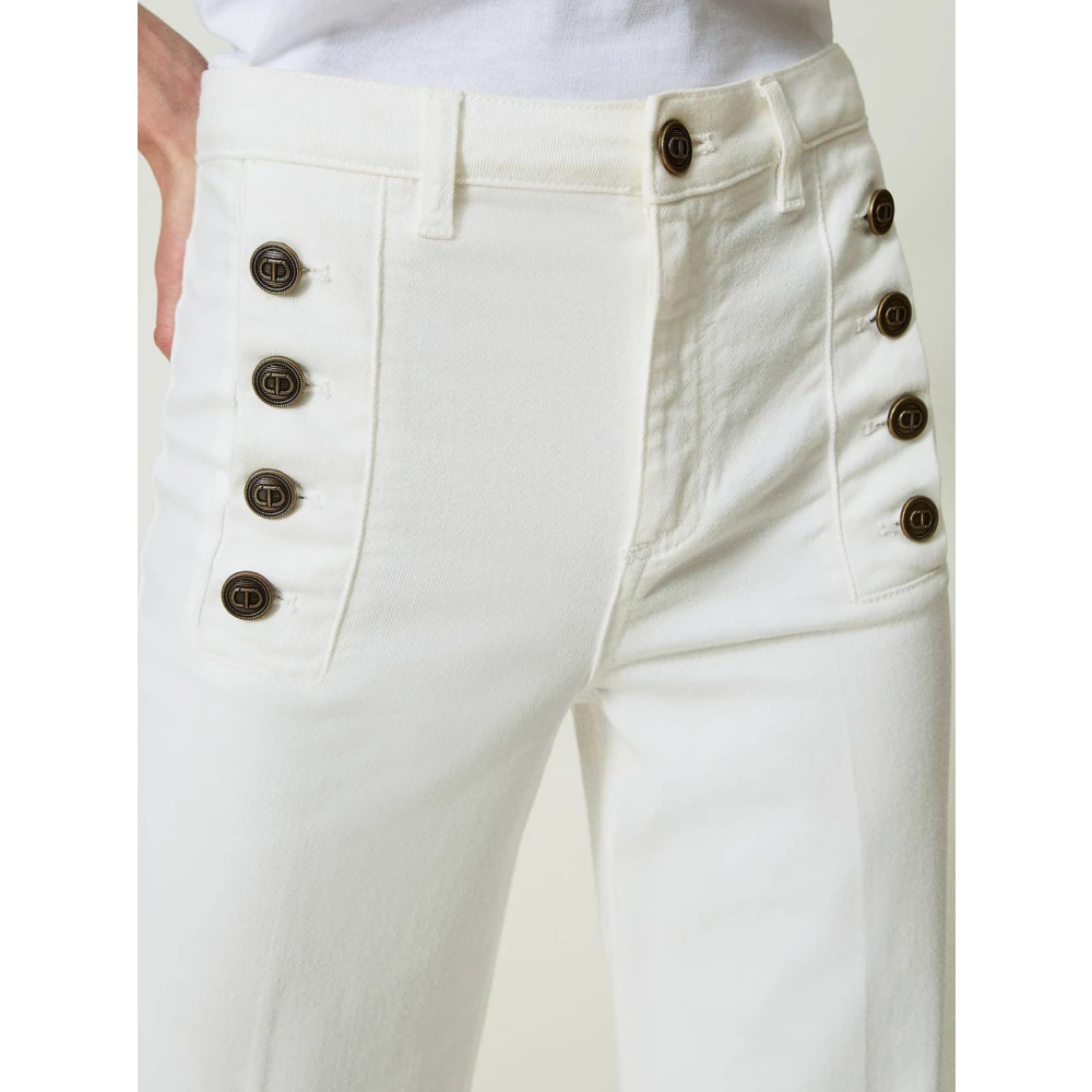 Twinset Wide Trousers White Dames