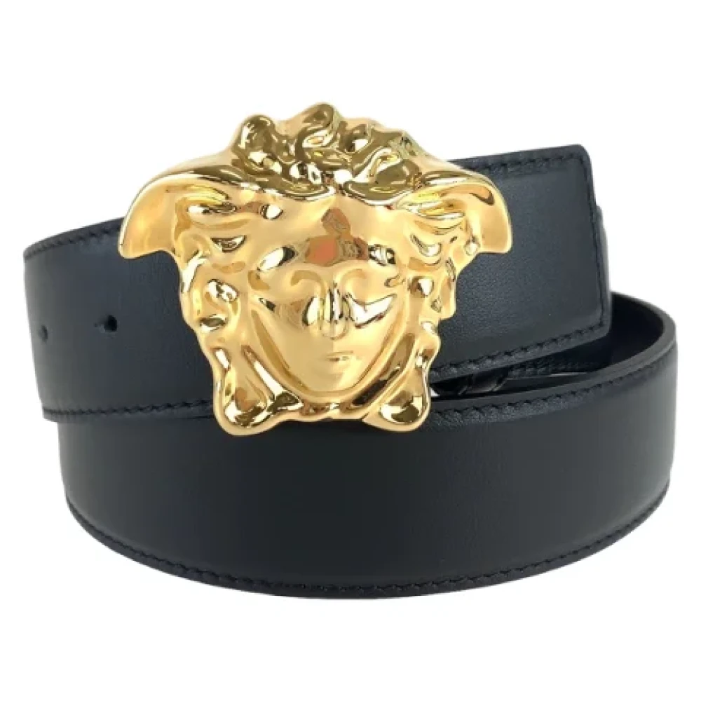 Versace Pre-owned Leather belts Black Heren