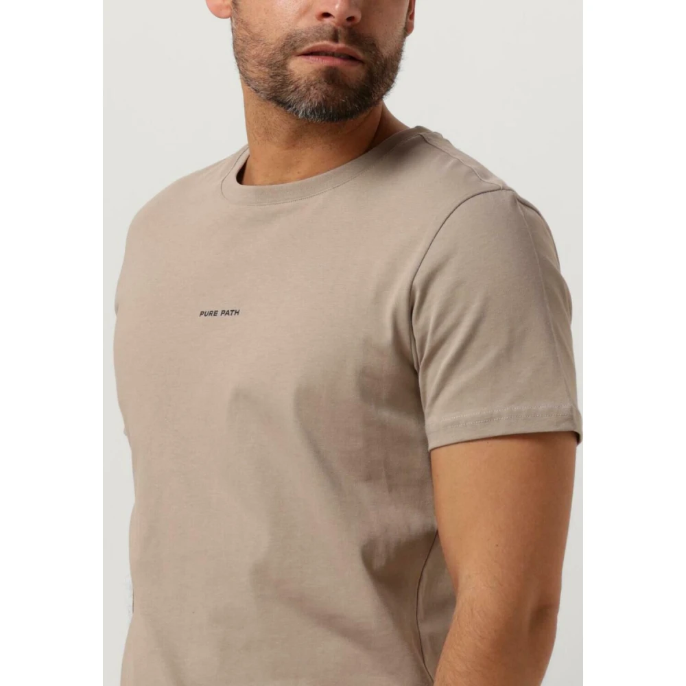 Pure Path Heren Polo & T-shirt Logo Beige Heren