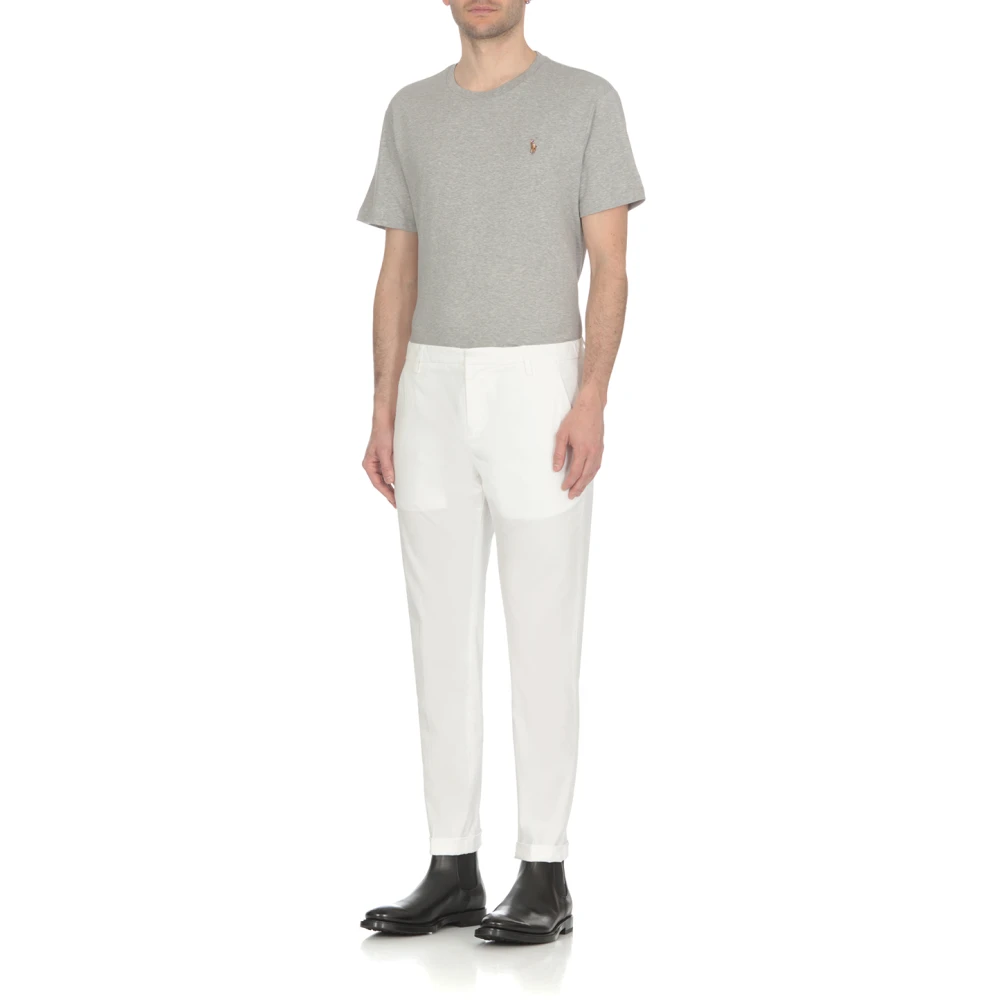 Dondup Witte Katoenen Broek met Zakken White Heren