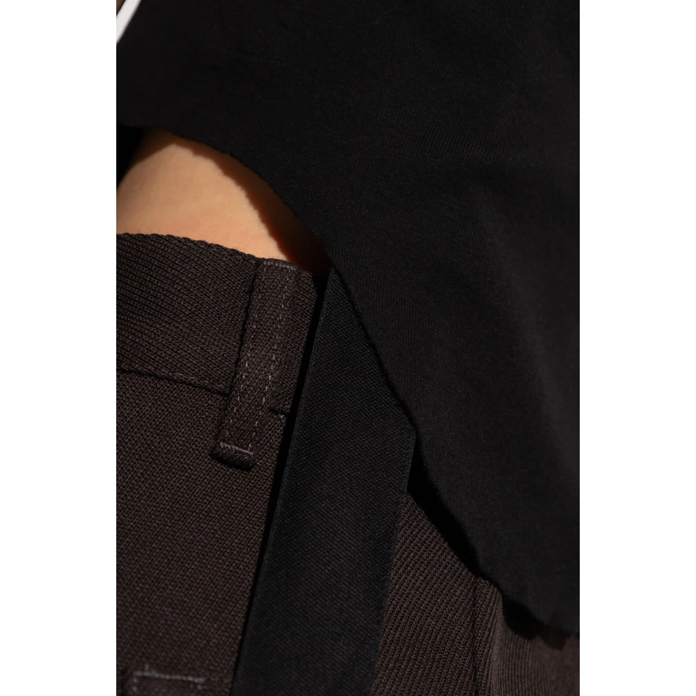 Rick Owens Basic Tank Cropped Top Black Dames
