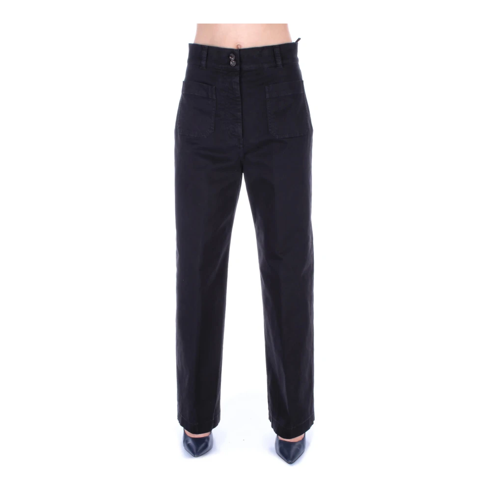 Aspesi Wijde Broek Black Dames