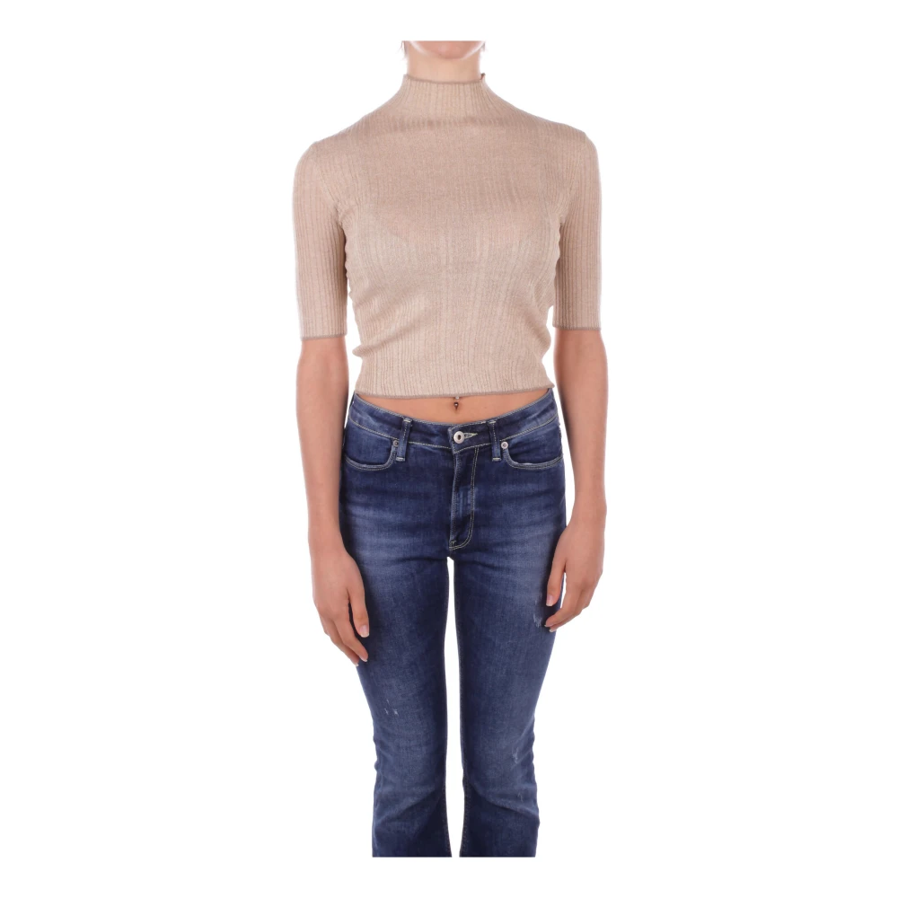 Liu Jo Gouden Sweater Collectie Logo Zij Yellow Dames