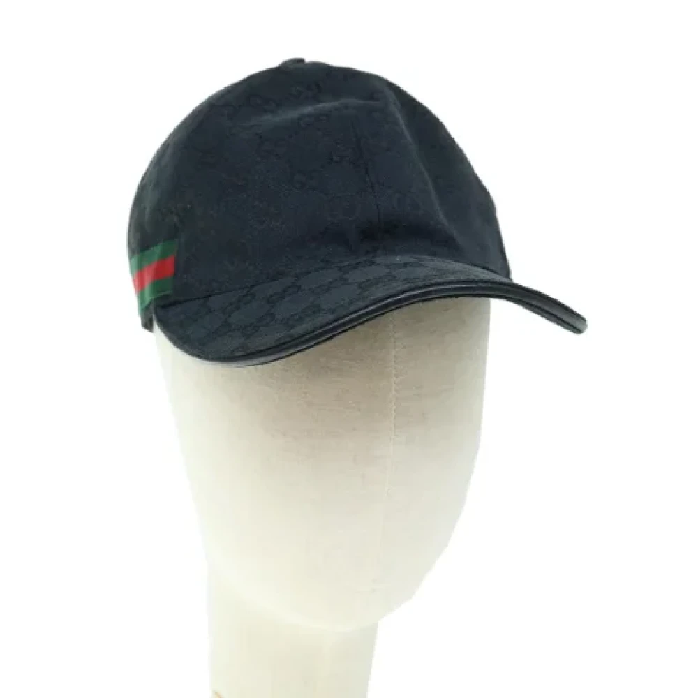 Gucci Vintage Pre-owned Canvas hats Black Dames