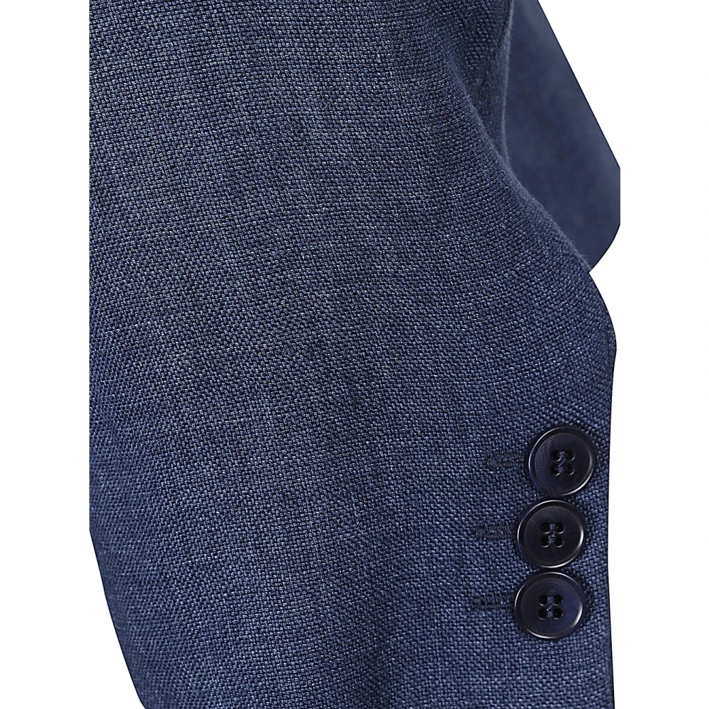 Max Mara Weekend Blauwe Linnen Blazer Klassieke Stijl Blue Dames