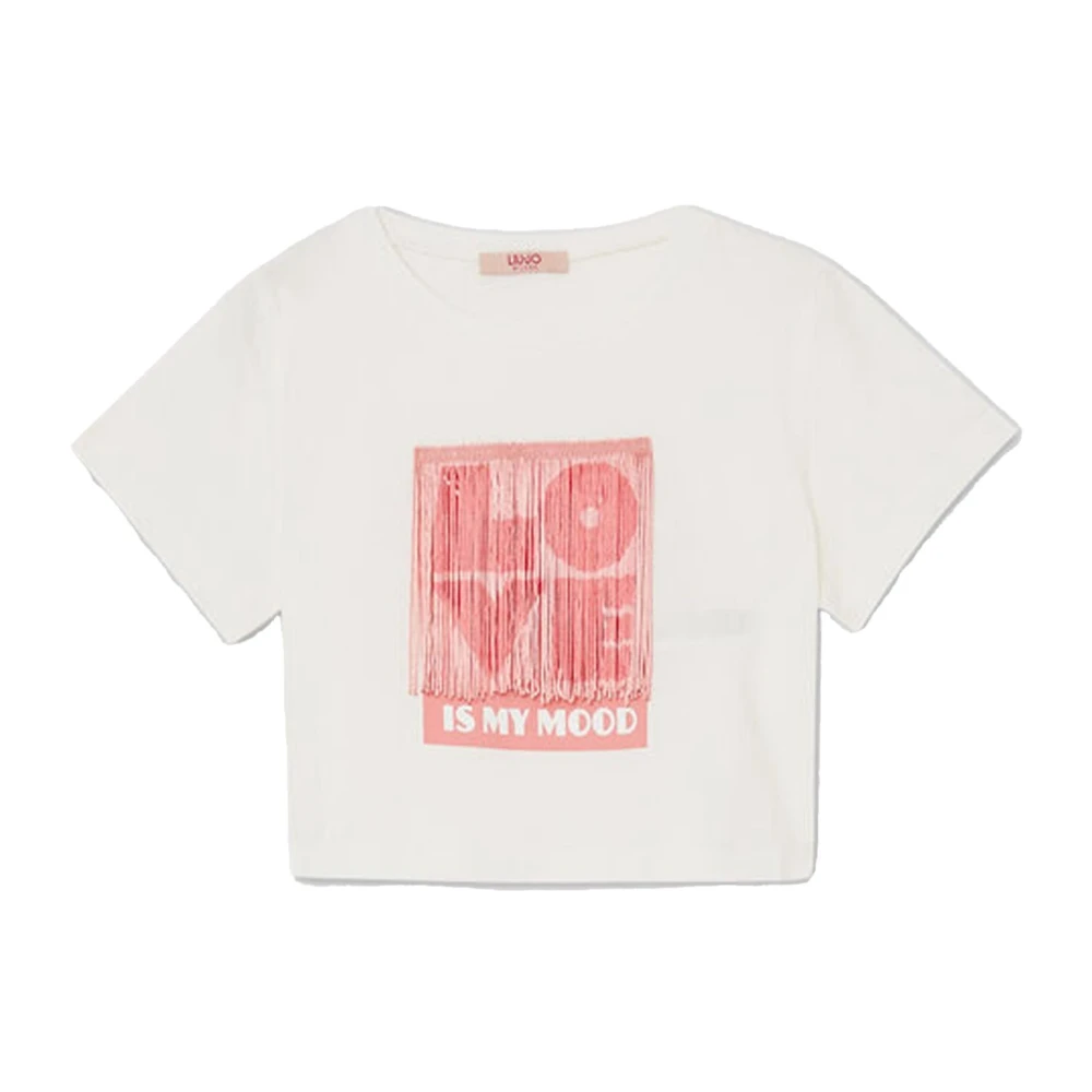 Liu Jo Prinsessa Logo Print Bomull T-shirt White, Flicka