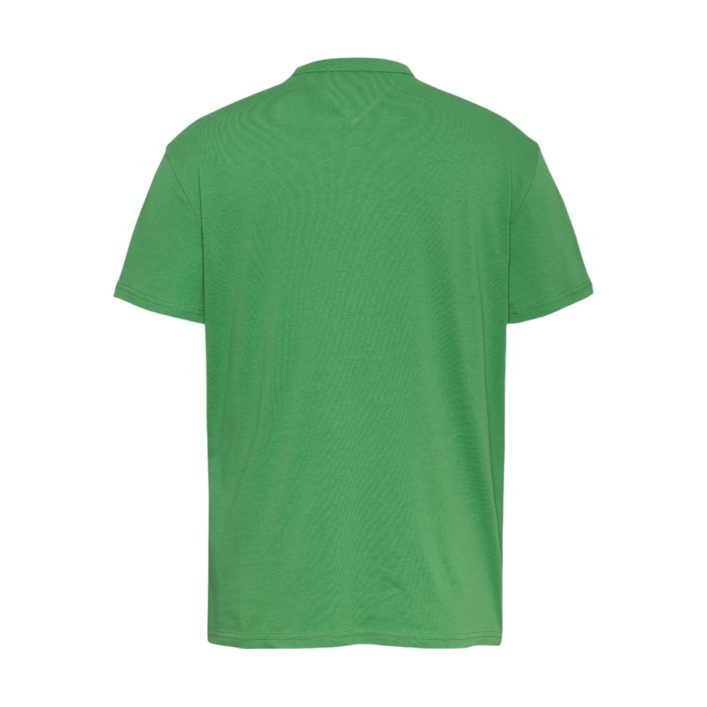 Tommy Jeans Groene Katoenen Ronde Hals T-Shirt Green Heren