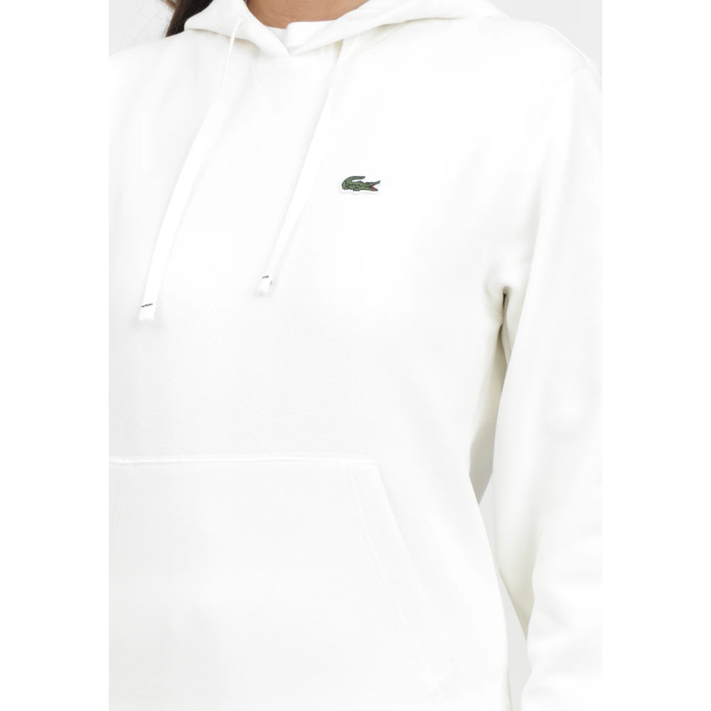 Lacoste Witte Dames Hoodie Chic Sportieve Stijl White Dames