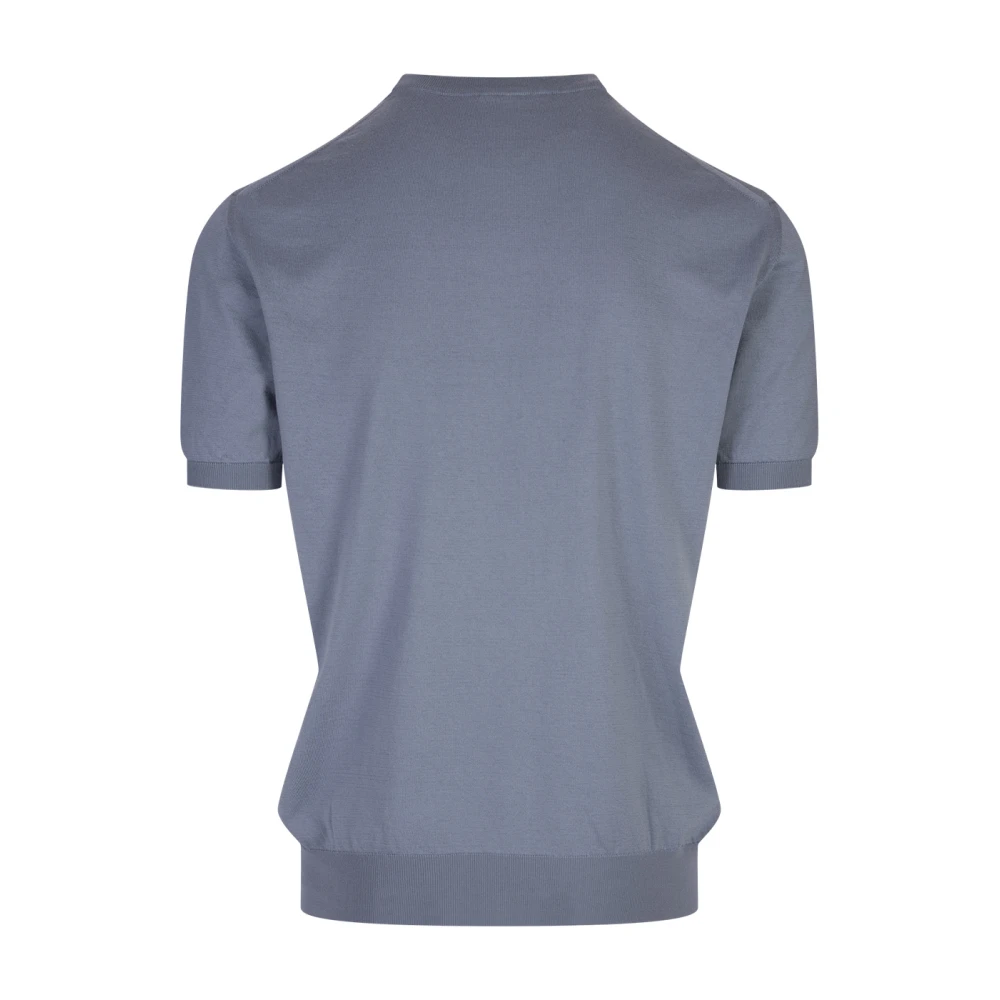 Kiton Blauw Katoenen Overhemd Blue Heren